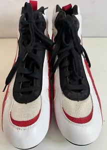 Herren Größe 14,5 Nike Air Weiß Rot Fußballschuhe Vintage Schnürschuhe Leder - Bild 1 von 6