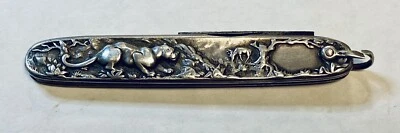 IXL GEORGE WOSTENHOLM STERLING SILVER WATCH FOB KNIFE CURLEY'S ENGLAND 1885 RARE - Image 1 of 4