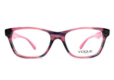 Monturas de gafas Vogue VO2787 2061 a rayas negras cereza rojo ojo de gato 51-16-140 Foto 1 de 4