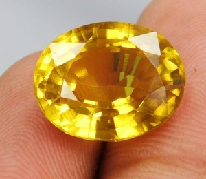 Gemma perfetta certificata 10,60 ct arancio brasiliano naturale citrino taglio ovale - Foto 1 di 9