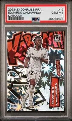 EDUARDO CAMAVINGA 2022-23 DONRUSS FIFA KABOOM! ЧЕХОЛ HIT SSP PSA 10 РЕАЛЬНЫЙ МАДРИД - Изображение 1 из 2