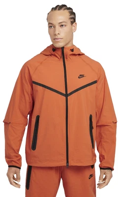 Nueva chaqueta con capucha para hombre Nike Tech tejida calce suelto talla L coral/negro precio de venta sugerido por el fabricante $145 Foto 1 de 4
