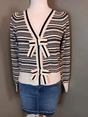 Express NWT Women's Bow Accent Cardigan Sweater Size XS - Image 1 of 4