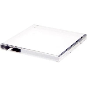 Plymor Clear Acrylic Square Beveled Display Base, 7" W x 7" D x 0.75" H - Picture 1 of 1