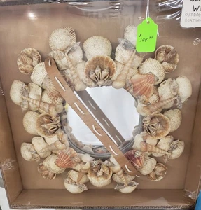 Handmade 12" Indoor/Outdoor Seashell & Beach Sand Centerpiece/Wall Hanging. - Picture 1 of 6