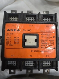 ASEA EH100 ABB 3 pole size 3 Contactor 600VAC 90A 110v coil TESTED - Picture 1 of 8