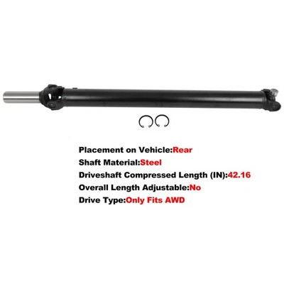 Conjunto de eje de transmisión trasero para GMC Safari 1999 2000 2001 2002 2003 AWD Foto 1 de 4