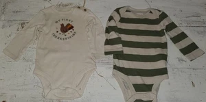 Carter's First Thanksgiving Türkei grün gestreift 6 Monate 3-6 Shirt Paket *W25 - Bild 1 von 4