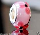 handmade Murano glass charm beads 5mm hole fit thick cords or metal chains