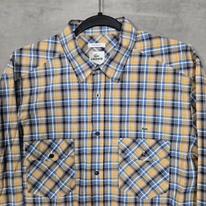 Lacoste shirt Modern Fit Button Up Long Sleeve Mens 42 (fits like a Large) Plaid - Picture 1 of 13