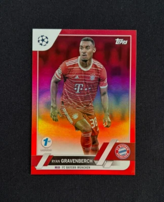 2022-23 Topps UEFA Club 1st Edition Ryan Gravenberch Red Foil /5 #120 SSP - Image 1 of 2
