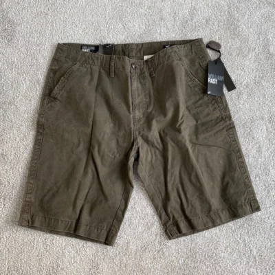 Nuevo con etiquetas Pantalones Cortos William Rast Para Hombres 36 Frente Plano Verde Oliva Informal Chino Entrepierna 10" Foto 1 de 4