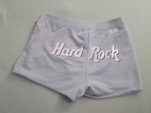 Vintage Y2k Womens Booty Shorts Mini Hard Rock Cafe Key West Spell Out Comfy Lg - Picture 1 of 10