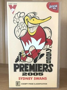 GRAND FINAL PREMIERS 2005 ~ SYDNEY SWANS ~ OFFICIAL AFL~ AS NEW PAL VHS VIDEO - Picture 1 of 3