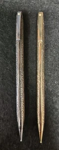 Vintage Sheaffer White Dot Pencils Sterling Silver & 12K Gold Fill Scroll - Picture 1 of 6