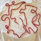 VTG Mercury Glass Beads 118" Hot Pink with Foil Star