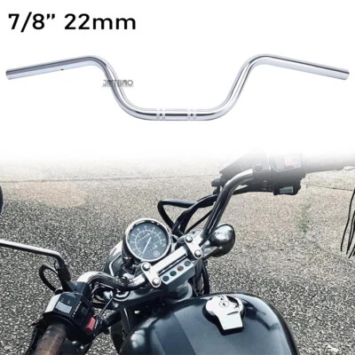 For Honda Yamaha Kawasaki Suzuki Motorcycle 7/8" Handlebars Tracker Drag Bars - Image 1 of 4
