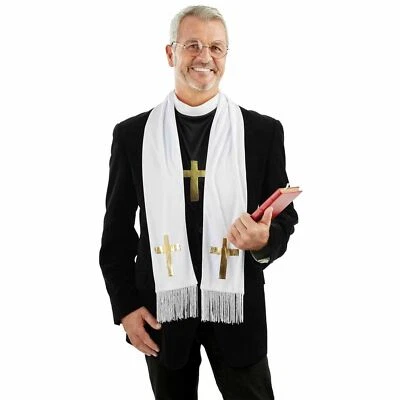 Kit de Disfraz de Vicario para Adulto Sacerdote Padre Iglesia Elegante Vestido Ciervo Fiesta Foto 1 de 3