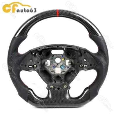 Volante de cuero de fibra de carbono real para Chevrolet Corvette C7 2014-2019 NUEVO Foto 1 de 4