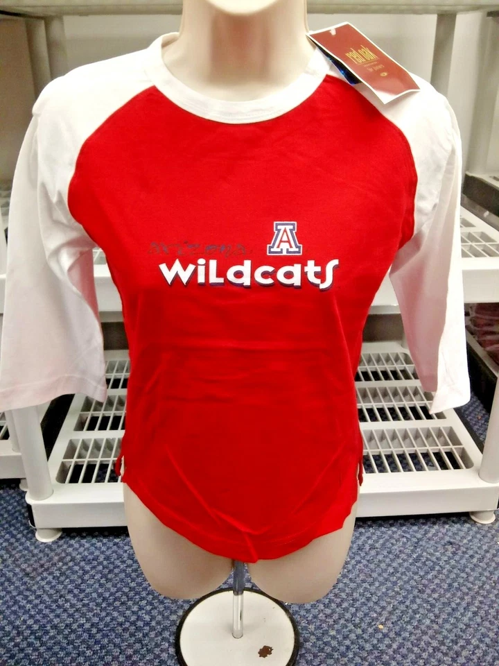NCAA ARIZONA WILDCATS 3/4 SLEEVE SHIRT JUNIORS SIZE MEDIUM NEW - Image 1 of 1