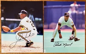 (2) 1991-92 Pittsburgh Pirates Signed 8x10 Photos Lloyd McClendon Orlando Merced - Picture 1 of 3