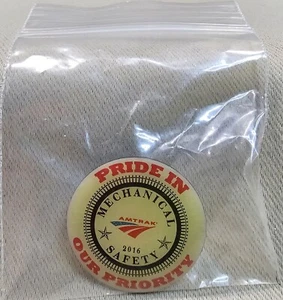 NEW Amtrak 2012 Employee Appreciation Mechanical Department Safety Service Pin - Picture 1 of 2