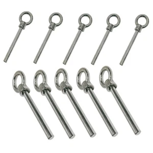 Marine Stainless Steel Non-Threaded Eyebolts,3/4"x6" Long Shoulder Eye Bolt,10Pc - Picture 1 of 5