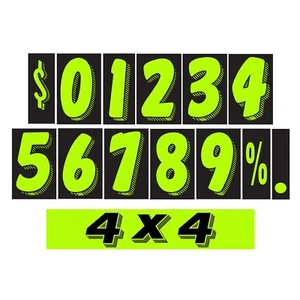 Paquete de pegatinas de precio para parabrisas 180 piezas - números vibrantes, resistentes a las lágrimas, letreros - Imagen 1 de 73