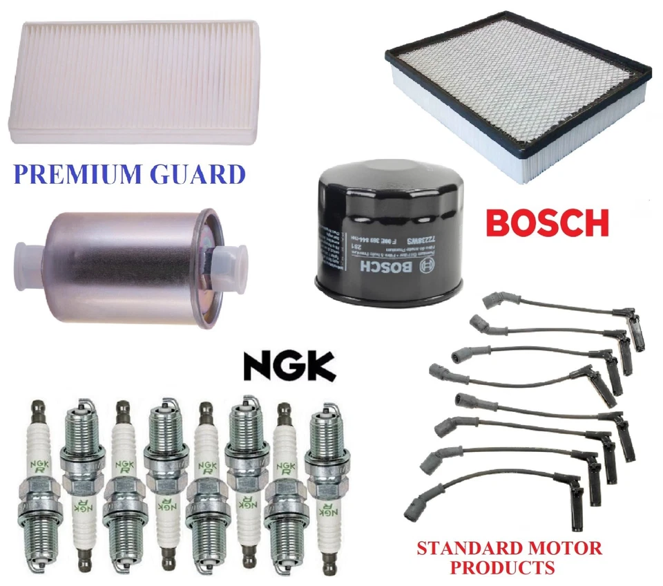 Kit de afinación filtros bujías de cable para GMC SIERRA 2500 HD V8; 8,1 L 2001-2002 Foto 1 de 1