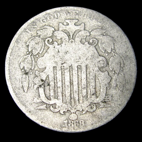 1868 Shield Nickel Nickel ---- Nice Type Coin ----  #T494 Cover