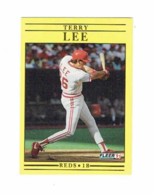 Terry Lee Reds 1B #70 Fleer 1991 Baseball Card - Image 1 of 2