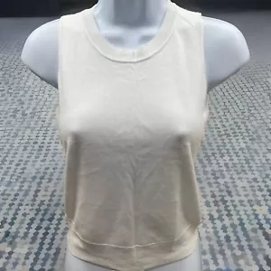 Saks Fifth Ave Real Clothes Tank Top Womens Size XS White Sleeveless New $88 VTG - Picture 1 of 17