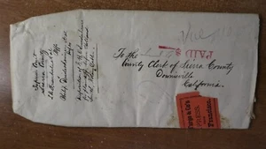 1888 San Francisco Wells Fargo Label Package Value $10 Downieville Sierra CA - Picture 1 of 2