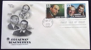 Scott 3347 3348 FDC Lorenz Hart Rodgers Hammerstein Broadway Songwriters STRIP2 - Picture 1 of 3