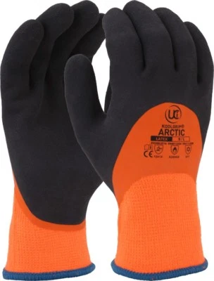 Thermal Waterproof Gloves UCI KoolGrip ARCTIC ORANGE Dual Latex Grip 1 5 10 Pair