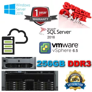 Dell Poweredge R910 4x E7-4860 2.26Ghz 40-CORE 256GB/DDR3 16x 300GB SAS 10K H700 - Picture 1 of 5