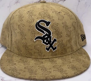 New Chicago White Sox 59fifty New Era Faux Suede AOP Logo Fitted Hat Sz 7 3/4 - Picture 1 of 17