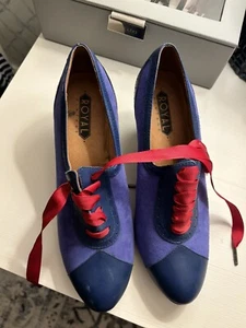 Royal Vintage Shoes - Retro Oxfords, Blue, Size 7.5 Women’s - Picture 1 of 3