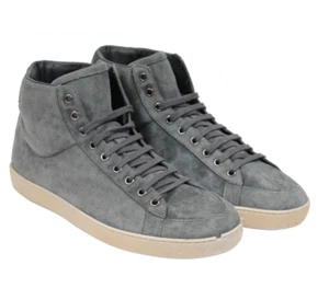 Gucci Hombres Zapatillas Altas Talla US 11.5 G10.5 Verde Menta Gamuza Logo Entrenadores - Imagen 1 de 11