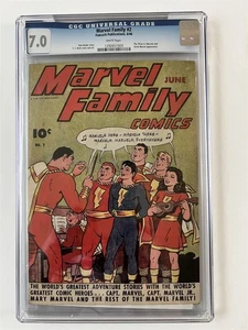 FAMILIA DE MARVEL #2 FAWCETT COMICS EDAD DE ORO 1946 CGC 7,0 ¡MARY MARVEL! - Imagen 1 de 2