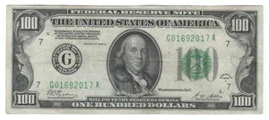 Series of 1928 A Chicago $100 Federal Reserve Note - Picture 1 of 2