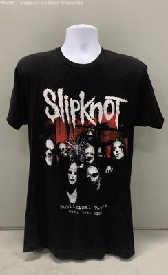 Slipknot Men's Black Graphic World Tour 2005 Band T-Shirt - Size Large - Image 1 of 4