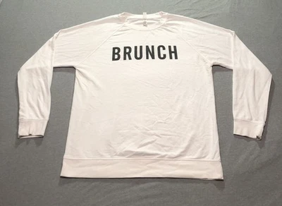 Moletom Next Level Feminino Grande Estampa Gráfica Brunch Tatte Lounge Branco - Imagem 1 de 4