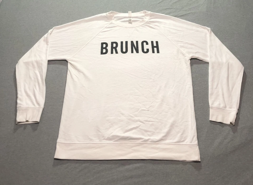 Sudadera Next Level Para Mujer Grande Estampado Gráfico Brunch Tatte Salón Blanca Foto 1 de 4