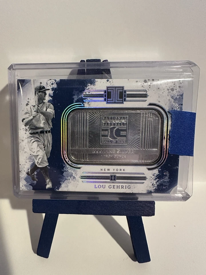 Lou Gehrig 2025 impecable barra de plata troy de 1 onza logotipo tarjeta 01/25 Foto 1 de 3