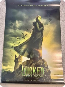 Auténtico póster oficial de la película Wicked For Good (Cynthia Erivo) DS 27x40 - Imagen 1 de 1
