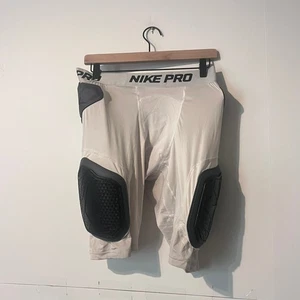 Nike boys Football Shorts Size XL (20) White Pro Hyperstrong Padded Athletic - Picture 1 of 8