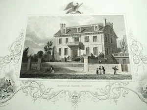 Steel Engraving "Hancock House, Boston" John Tallis - Picture 1 of 1