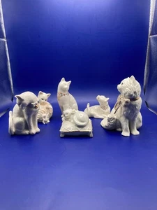 Lenox Cat Collection Figur sitzend träumend süß hingebungsvoll 6er Set - Bild 1 von 12