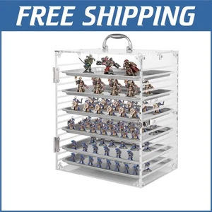 Versatile Miniature Display Case with Adjustable Trays - Perfect for Collectors - Picture 1 of 8